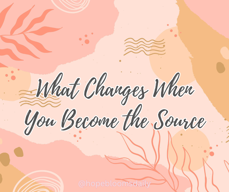 What Changes When You Become the Source