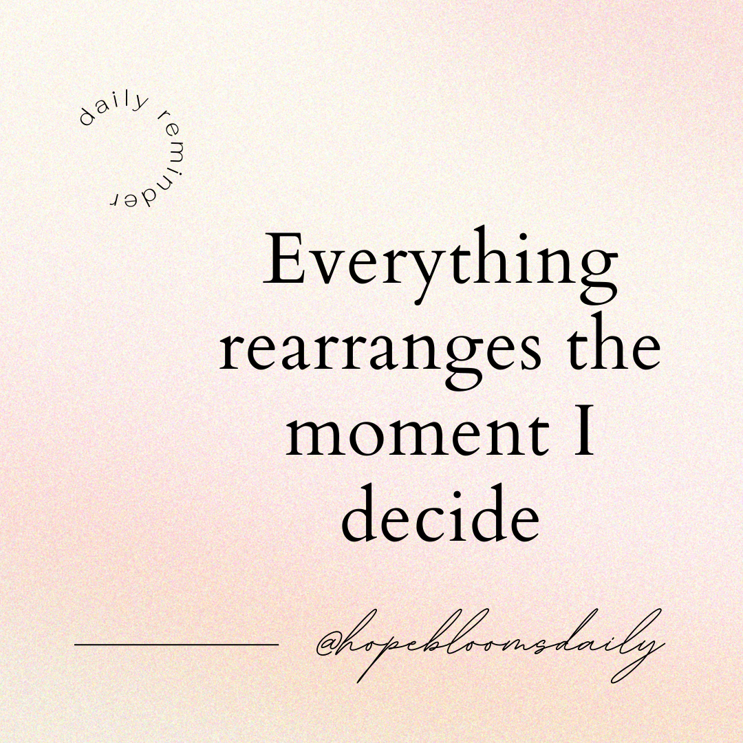 Everything rearranges