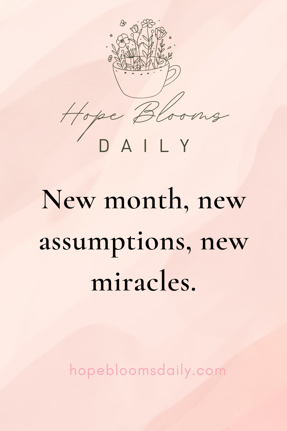 New month, new assumptions, new miracles.