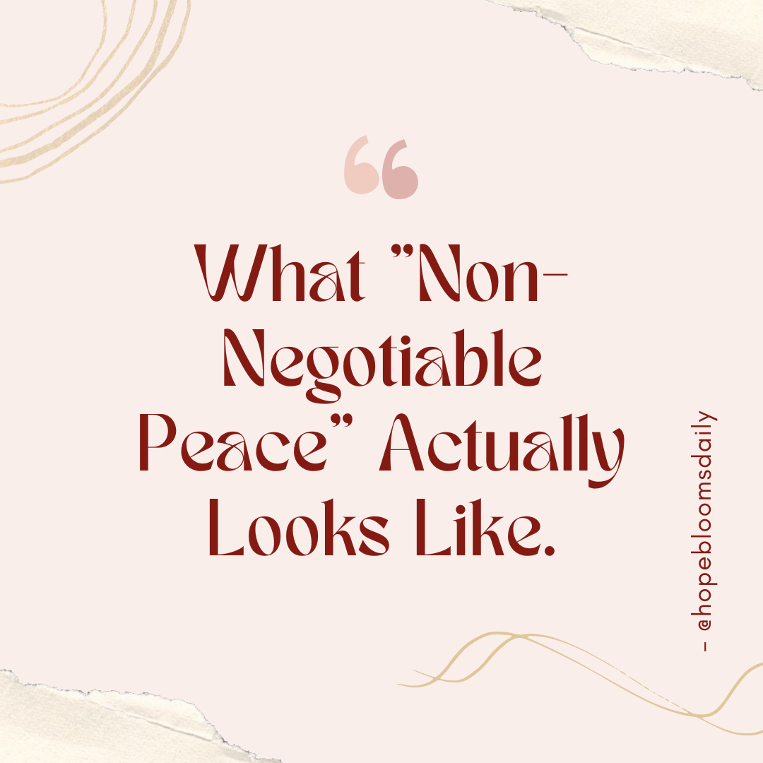 What "Non-Negotiable Peace" Actually Looks Like
