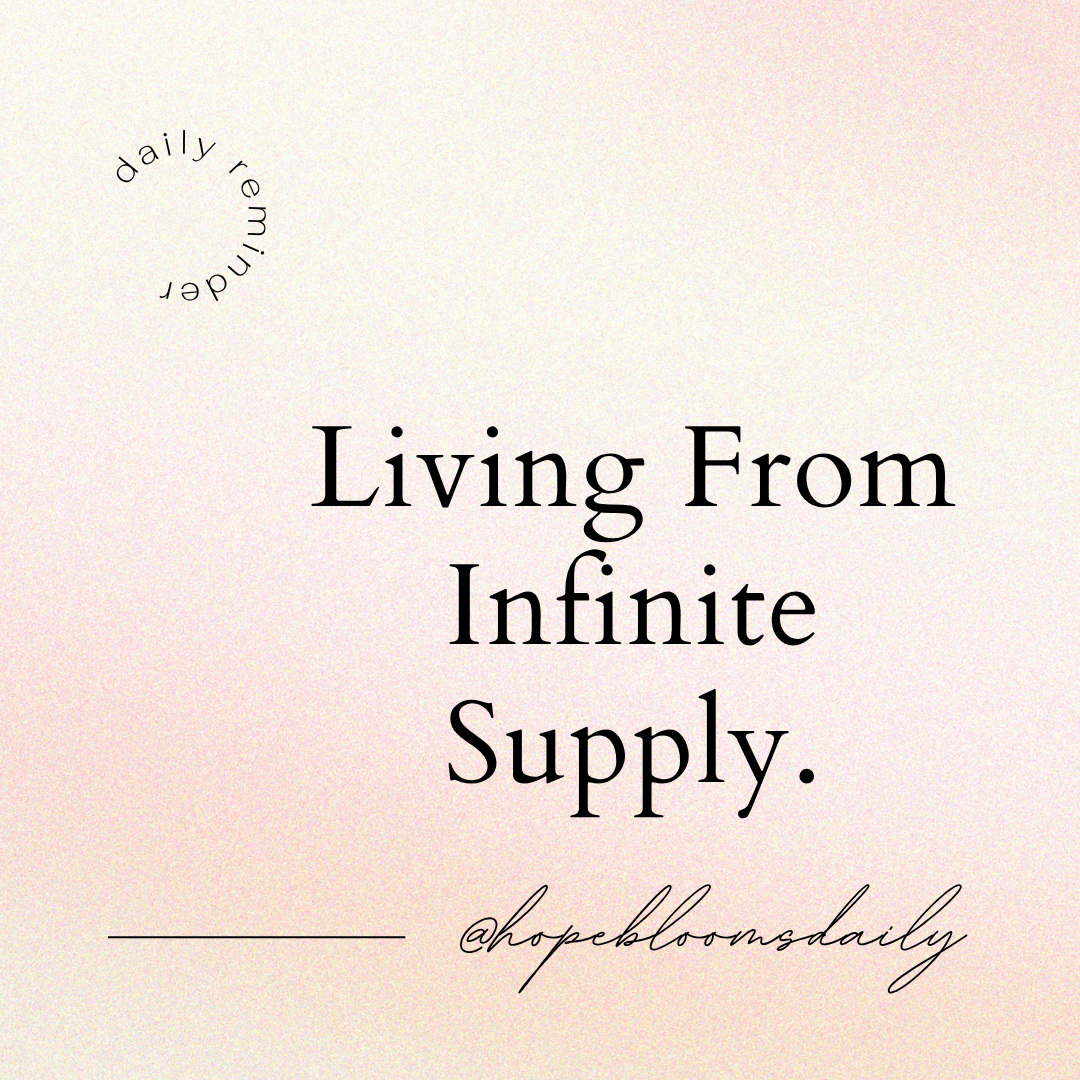 Living From Infinite Supply